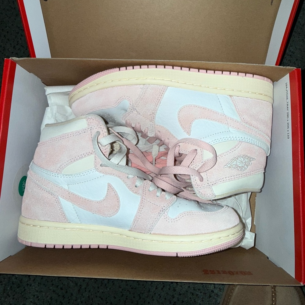 Nike Air Jordan 1 Mid Pastel Pink and White